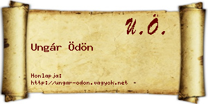 Ungár Ödön névjegykártya