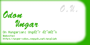 odon ungar business card